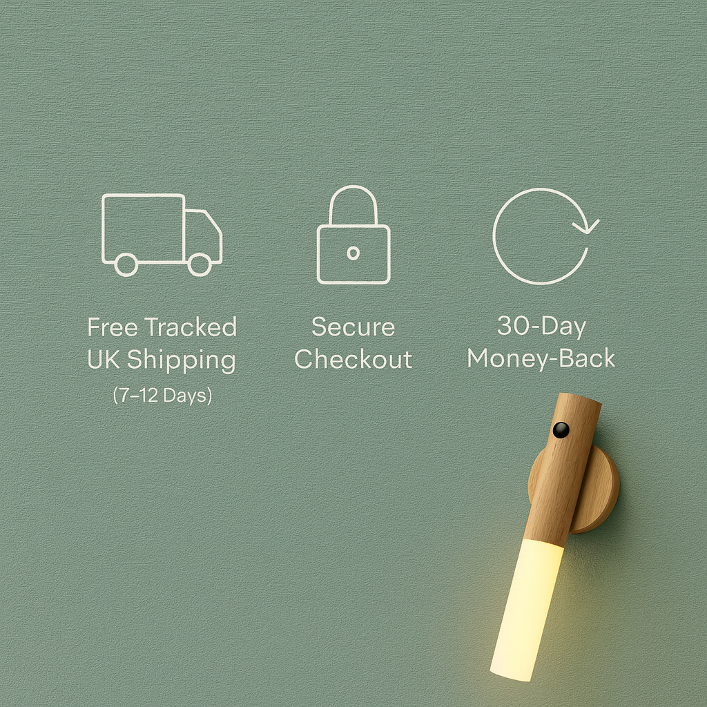 Magnetic Rechargeable Wall Light โ Oak & Walnut