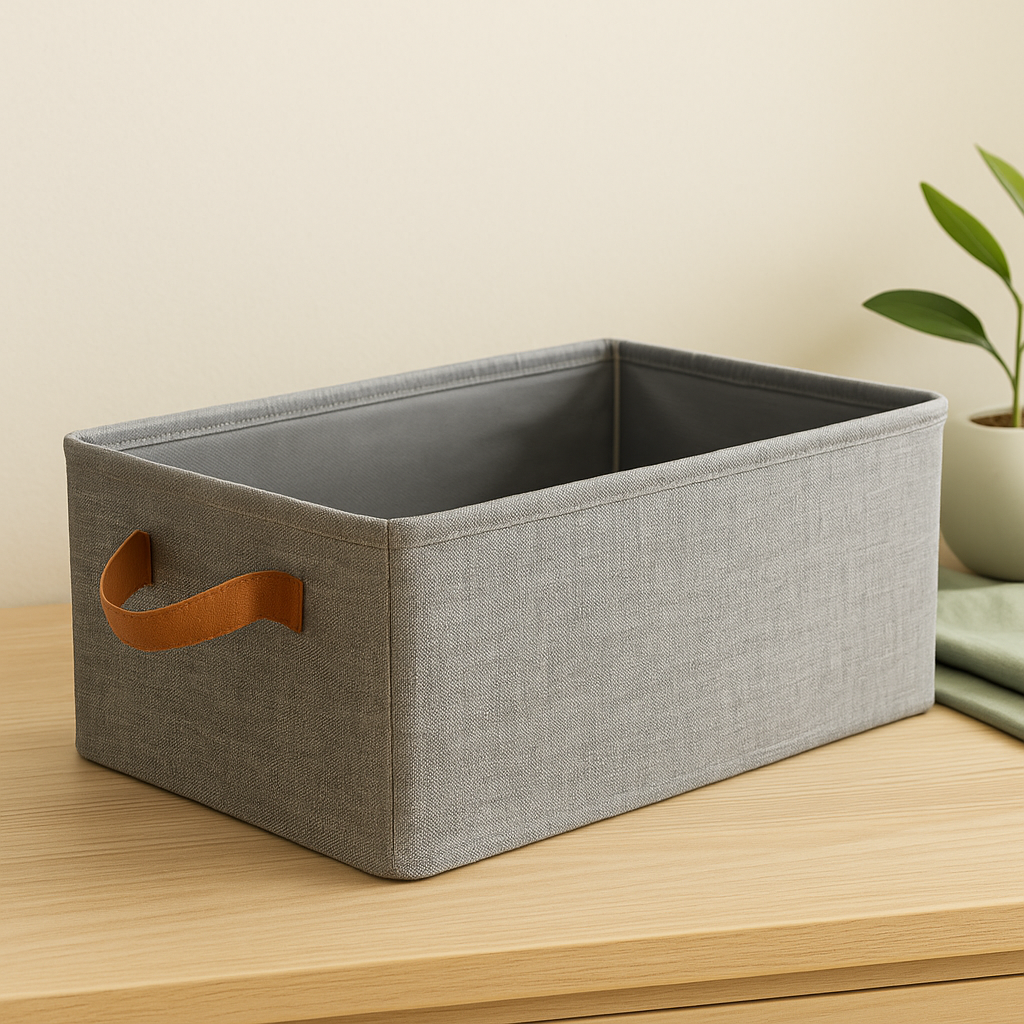 SmartFold™ Collapsible Storage Box – Steel Frame & Fabric Drawer
