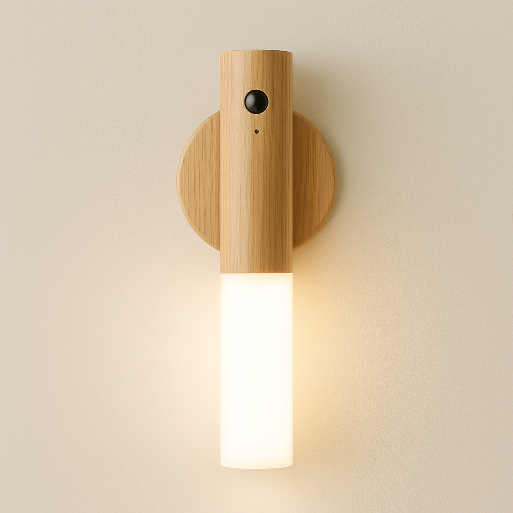Magnetic Rechargeable Wall Light –  Oak & Walnut