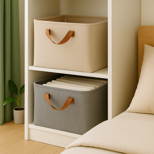 SmartFold™ Collapsible Storage Box – Steel Frame & Fabric Drawer