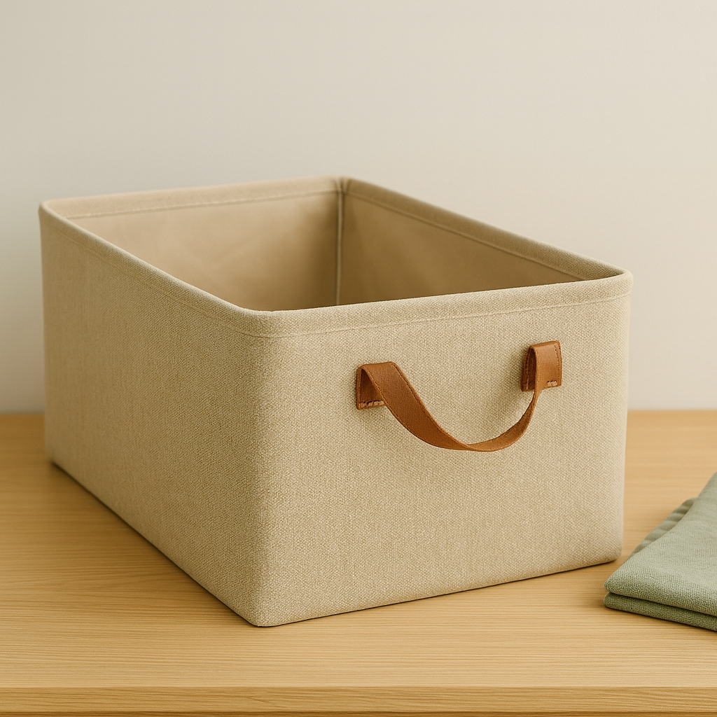 SmartFold™ Collapsible Storage Box – Steel Frame & Fabric Drawer