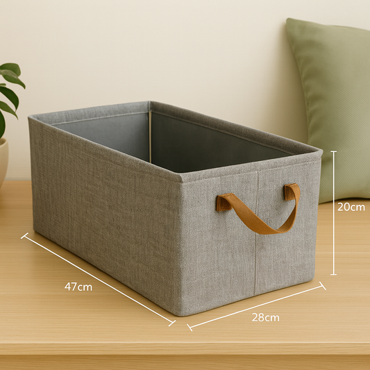 SmartFold™ Collapsible Storage Box – Steel Frame & Fabric Drawer